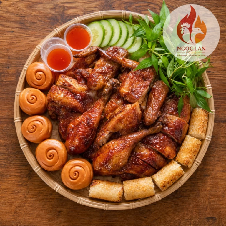Combo Gà Nướng Trọn Vị Ngọc Lan Food với cơm lam và bánh bao