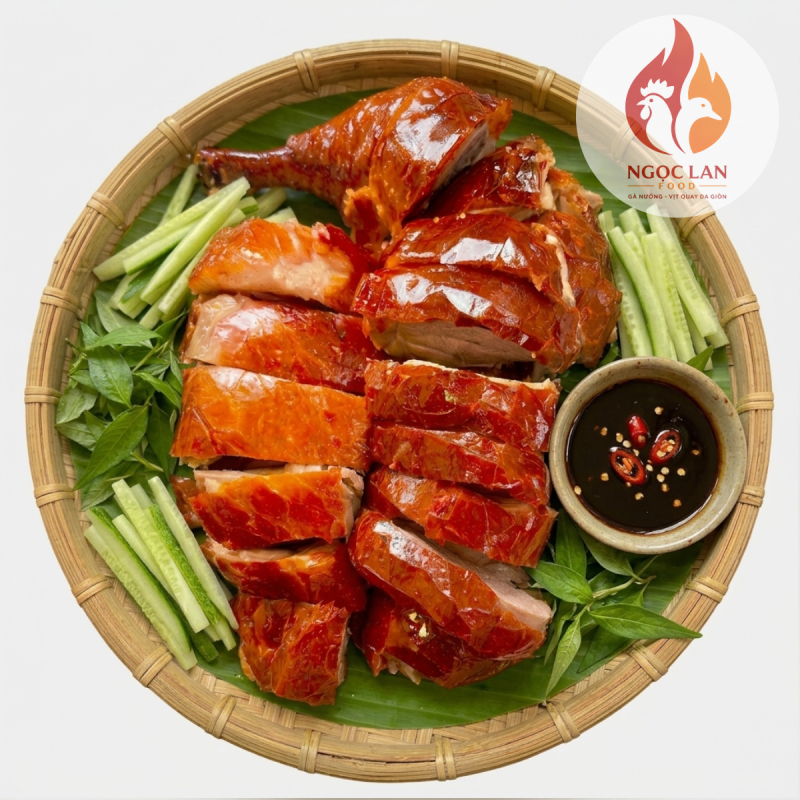 Vịt quay da giòn nửa con